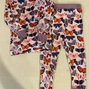 Little Sleepies Multicolor Butterfly Pajama Set